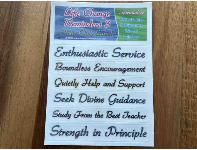 Window Static Clings: Wise Reminders