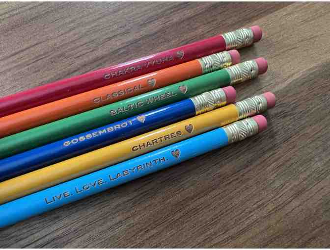 Rainbow 6-Pencil Sets | 5 Labyrinth Types + 1 Live. Love. Labyrinth.