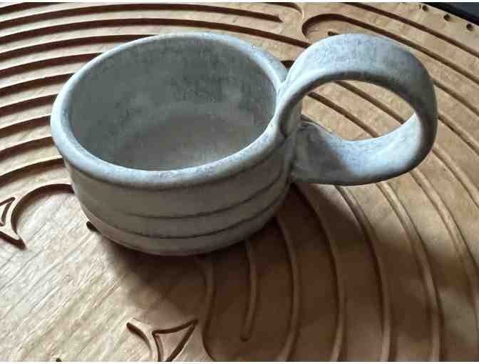 Light your Path |One Tealite with Handle | Handmade Pottery (Cream)