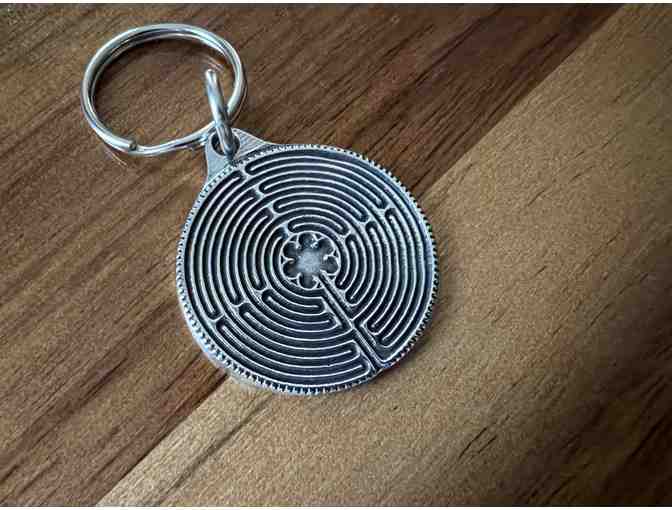 Dual Sided Labyrinth Keychain | Classical & Chartres