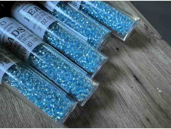 Calling All Crafters - Glass Seed Bead Labyrinth Kit | Red & Blue
