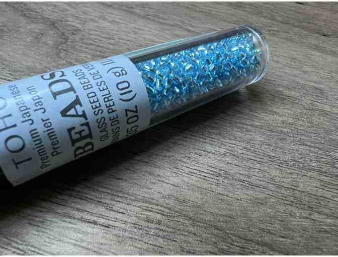 Calling All Crafters - Glass Seed Bead Labyrinth Kit | Red & Blue