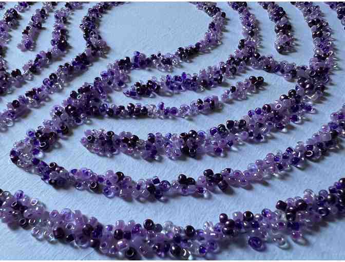 Calling All Crafters - Glass Seed Bead Labyrinth Kit | Purple & Grey/White