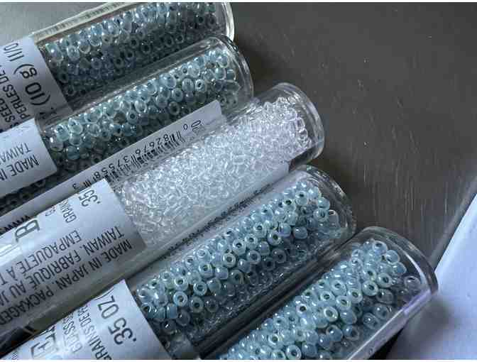 Calling All Crafters - Glass Seed Bead Labyrinth Kit | Purple & Grey/White