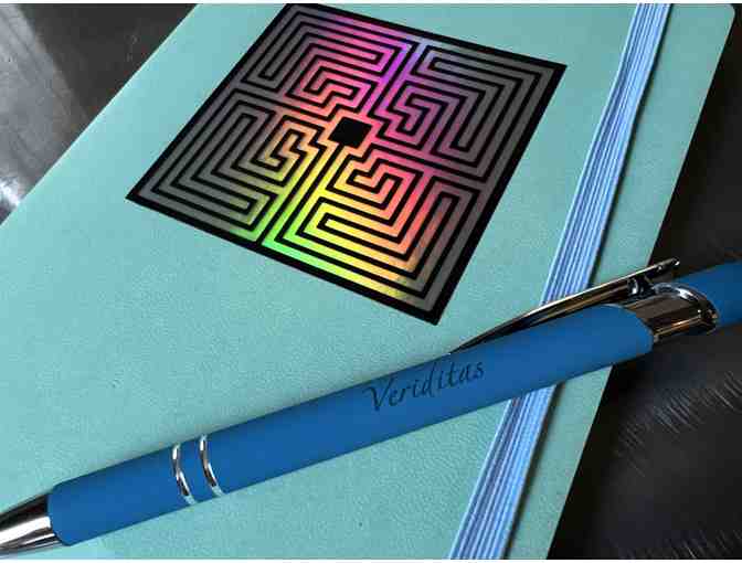 Soft-Covered Journal | Teal with Holographic Labyrinth