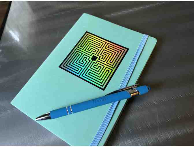 Soft-Covered Journal | Teal with Holographic Labyrinth