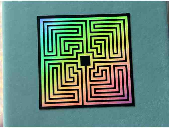 Soft-Covered Journal | Teal with Holographic Labyrinth