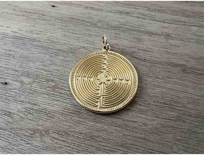 Chartres Labyrinth Pendant |Gold-Plated Sterling