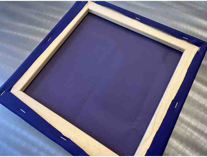 White Chartres Labyrinth on Purple Canvas