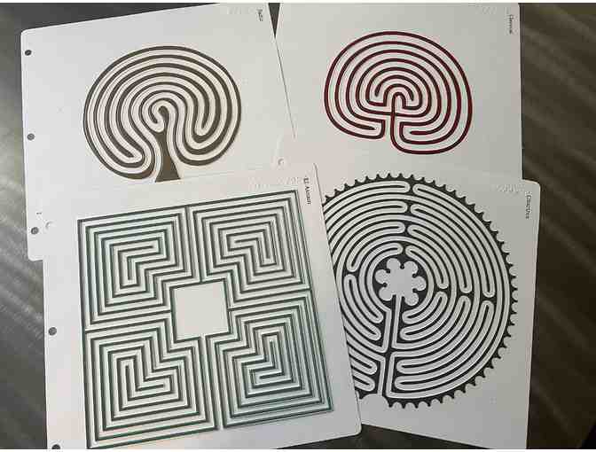 Set of 4 Tactile Embossed Vinyl Labyrinths