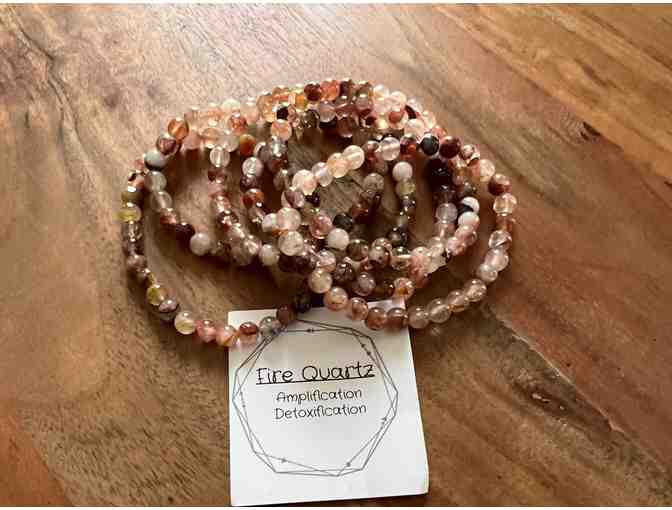 Fire Quartz Bracelet | Select YOUR CHOICE OF CHARM