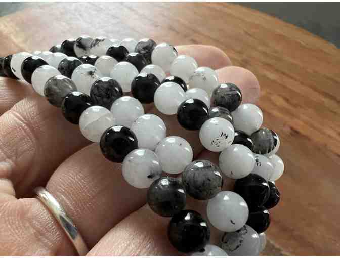 Tourmalated Quartz Bracelet | Select YOUR CHOICE OF CHARM