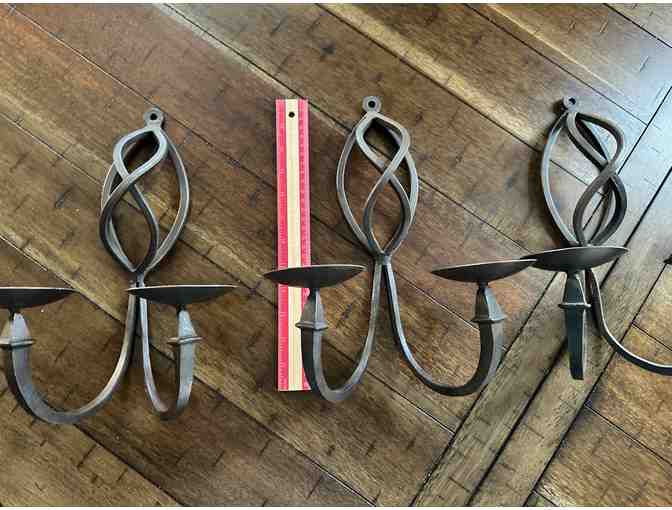 Wrought Iron Candle Holders | Set of Three