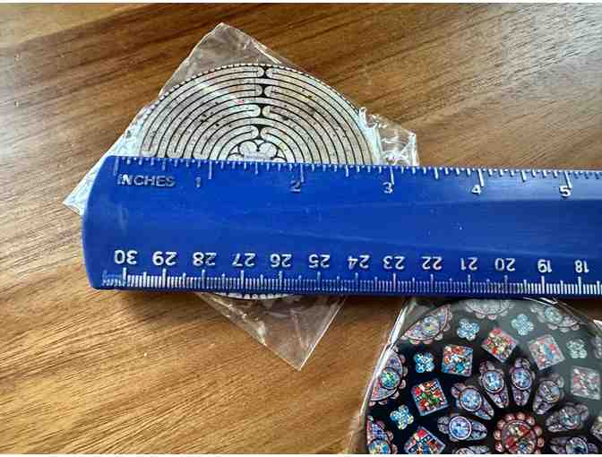 Set of Two Magnets | Chartres Cathedral Rose Window & Labyrinth