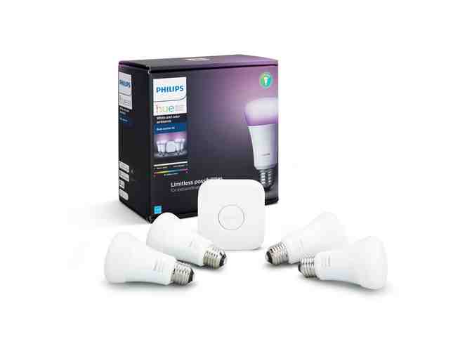 Philips hue, white and color ambiance smart wireless starter pack + 2 extra bulbs