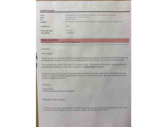 Devin McCourty Autographed Photo