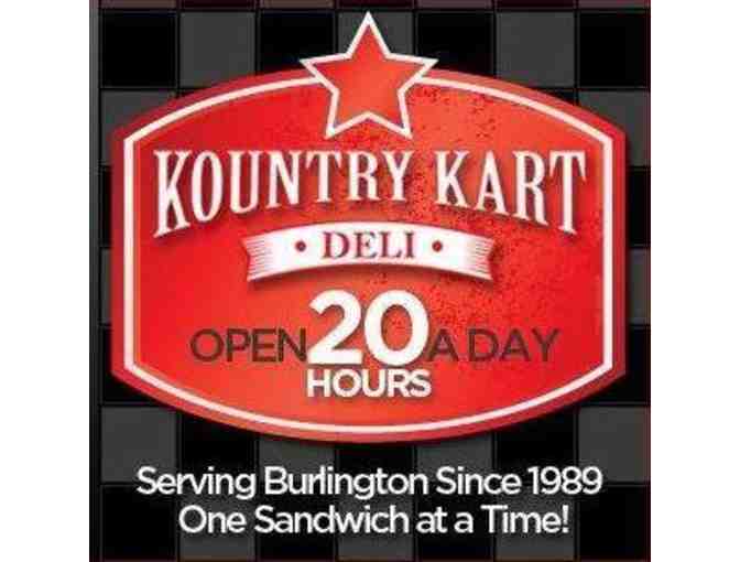 Gift Card from Kountry Kart Deli in Burlington, Vermont