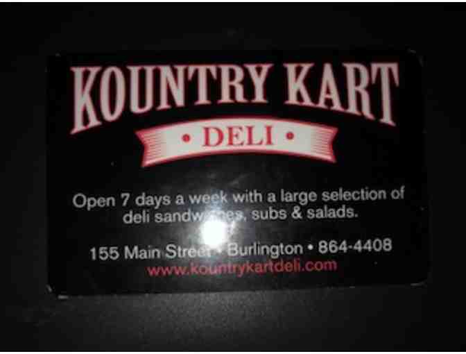 Gift Card from Kountry Kart Deli in Burlington, Vermont