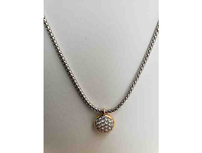 White Sapphires and Diamonds | Pendant Necklace