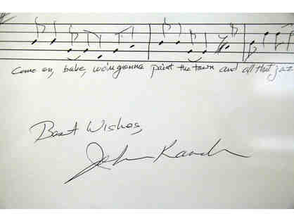 John Kander Handwritten & Autographed Music + 2 Tickets to CHICAGO on Broadway!