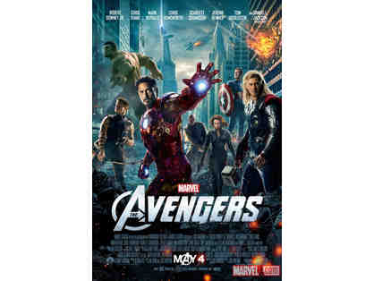 THE AVENGERS Poster, Signed by Stan Lee