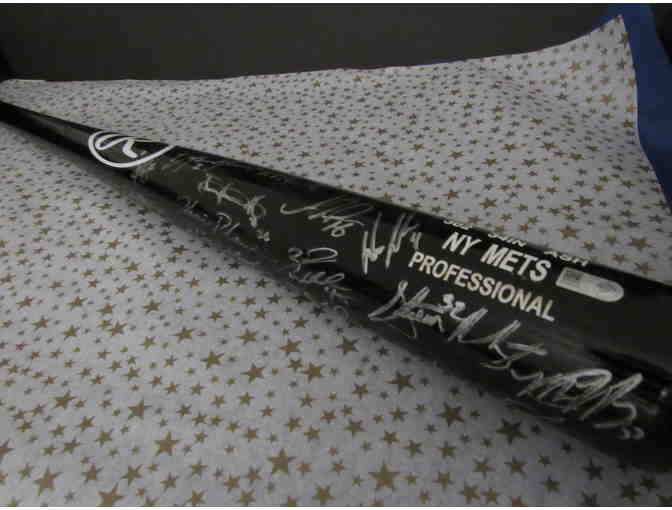 2016 NY Mets team signed baseball bat