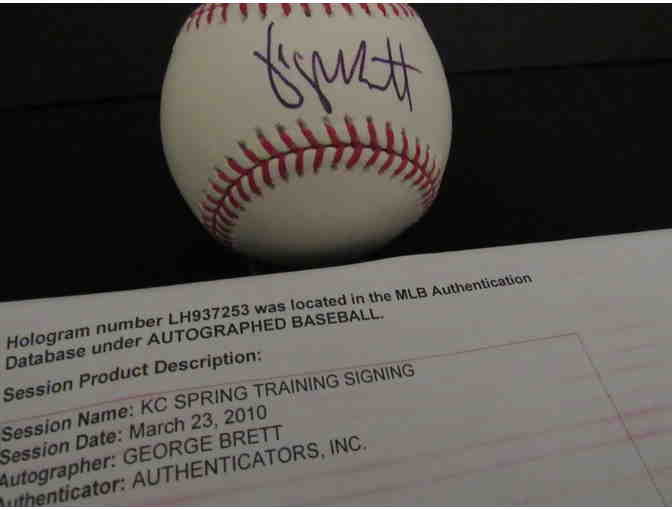 KC Royals George Brett signed baseball