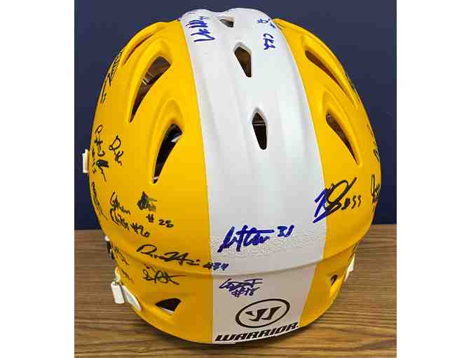Hofstra Lacrosse Team Jersey and Signed Helmet