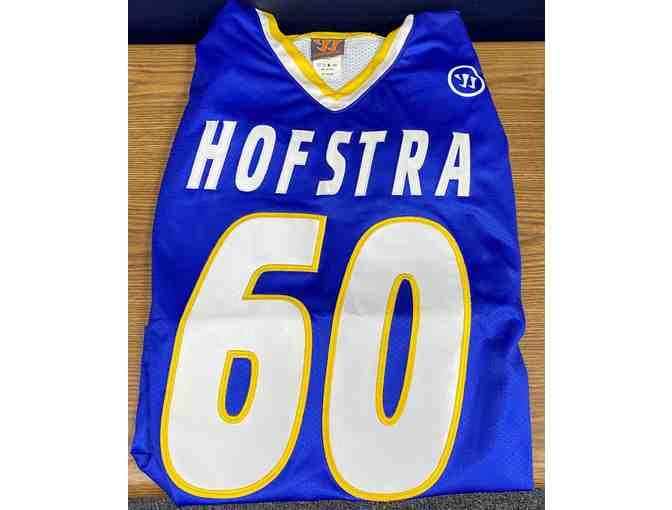 Hofstra Lacrosse Team Jersey and Signed Helmet