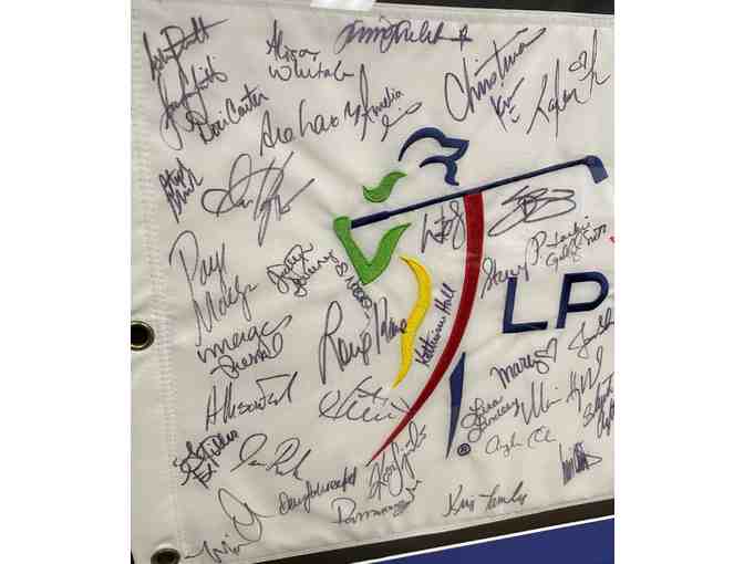 LPGA Autographed Golf Flag