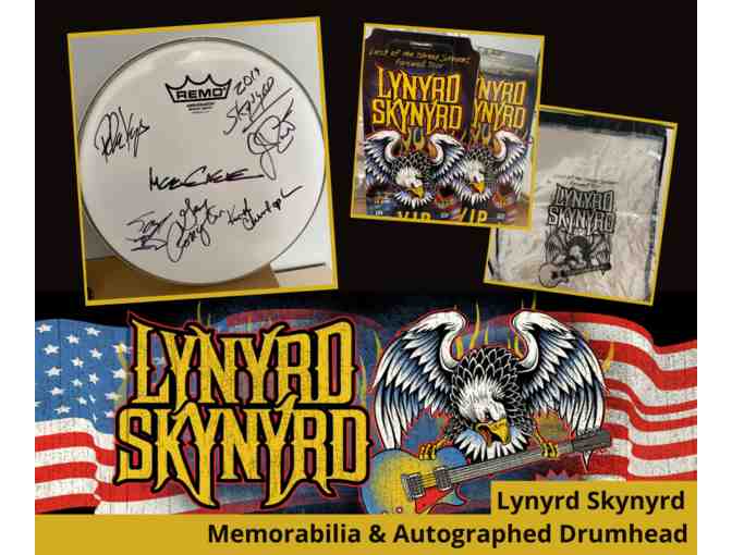 Lynyrd Skynyrd Memorabilia and Autographed Drumhead