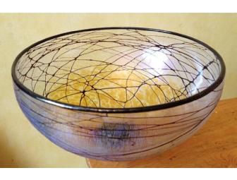 Stunning Hand-Blown 'Lustre' Bowl by Lindsay Art Glass