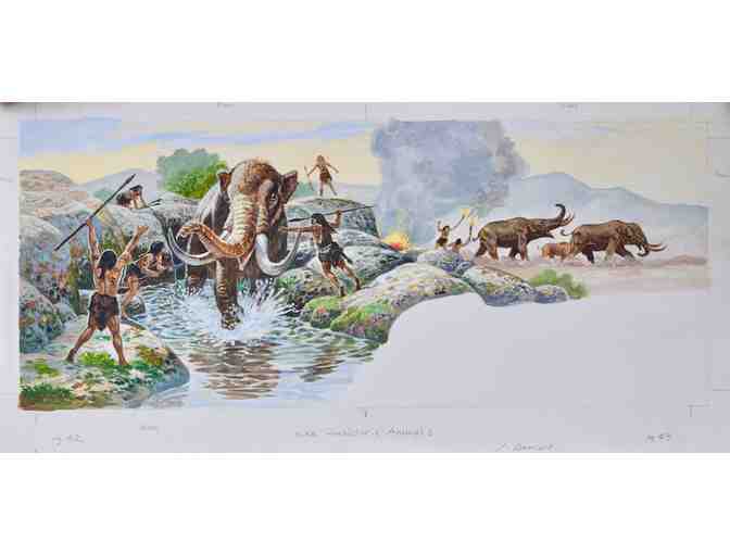 Prehistoric Animals: Early Man Hunting Mammoth