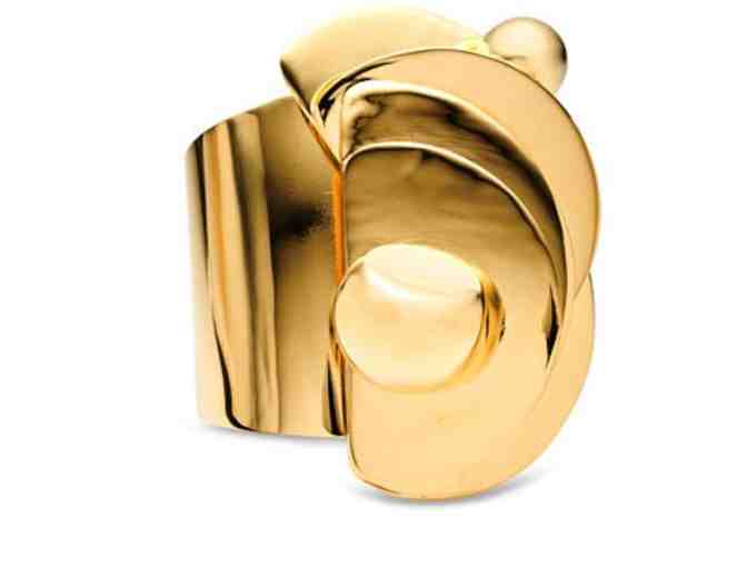 ALEXIS BITTAR Sculptural Geometric Golden Cuff