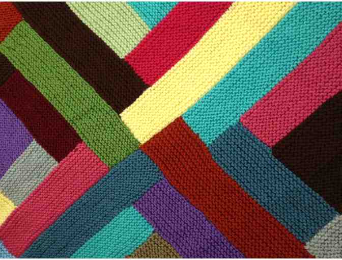 ! A gorgeous Hand Knitted Child's Blanket / Adult Throw by GERRY FRIEDMAN