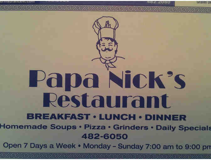 Papa Nick's Restaurant & Pizza: $20 Gift Certificate