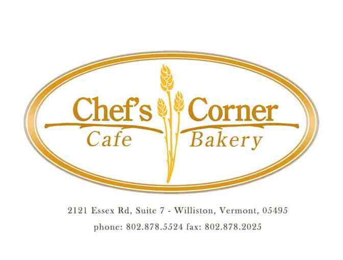 Chef's Corner Cafe & Bakery: $25 Gift Certificate #1