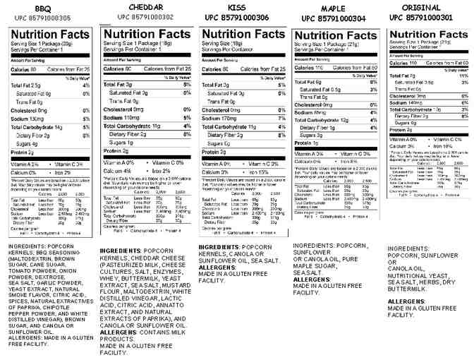 Five cases of 'Yolo! Snacks' popcorn