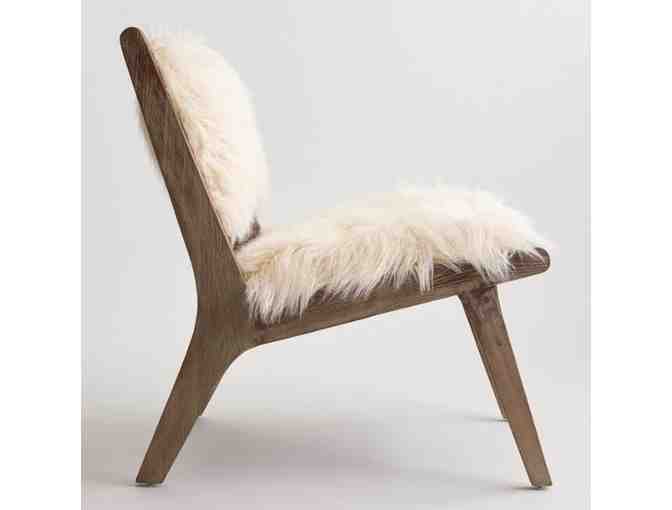 Sexy Ivory Faux Flokati Gunnar Chair