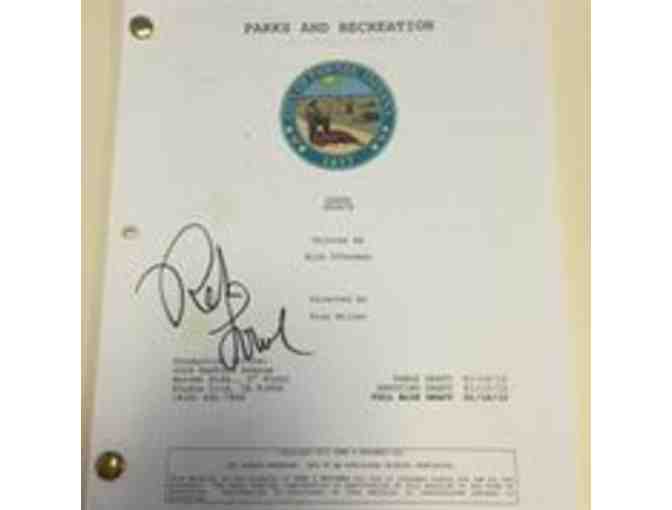 Parks & Rec Script signed by Rob Lowe & signed Head Shot of Rob Lowe