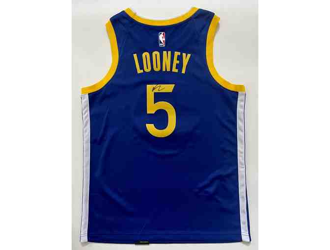 Golden State Warriors Kevon Looney Signed Autographed Blue Basketball Jersey
