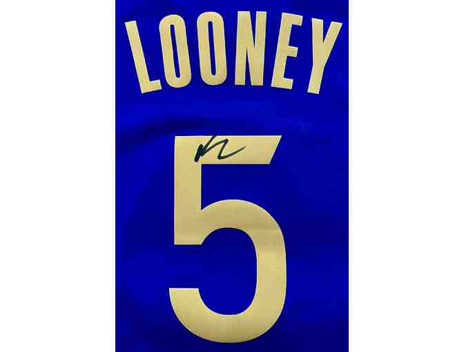 Golden State Warriors Kevon Looney Signed Autographed Blue Basketball Jersey