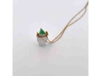 Icy Fei Cui - 18K Gold Necklace