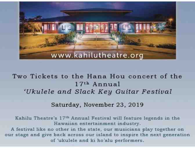 17th Annual 'Ukulele & Slack Key Guitar Festival - HANA HOU Sat., Nov. 23, 2019, 4pm