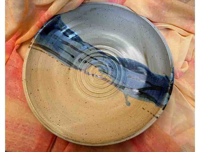 Ceramic Bowl in Blues, Beiges & Gray - Photo 1