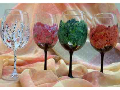 Hand-painted wine glasses