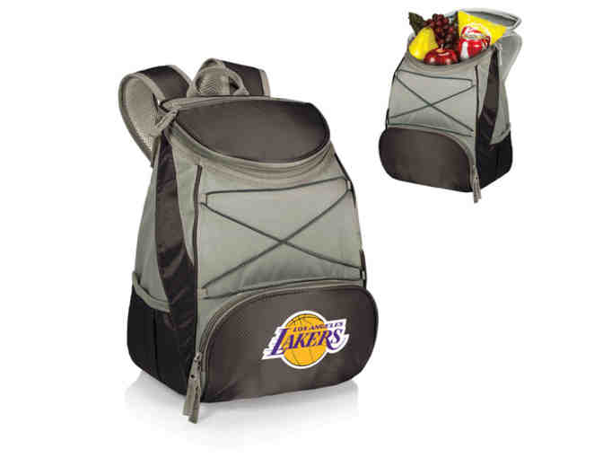 Los Angeles Lakers - PTX Backpack Cooler by Picnic Time (Black) and Flying Ball