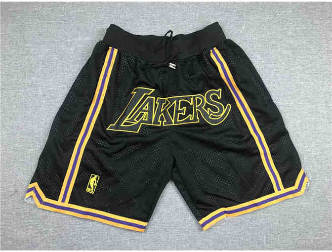 Men's Los Angeles Lakers Black 2020 City Edition Just Don Shorts Swingman Shorts - XL