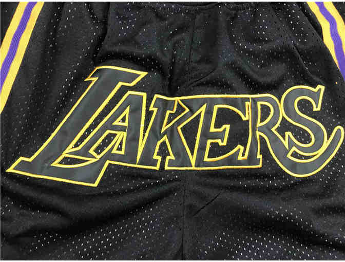 Men's Los Angeles Lakers Black 2020 City Edition Just Don Shorts Swingman Shorts - XL
