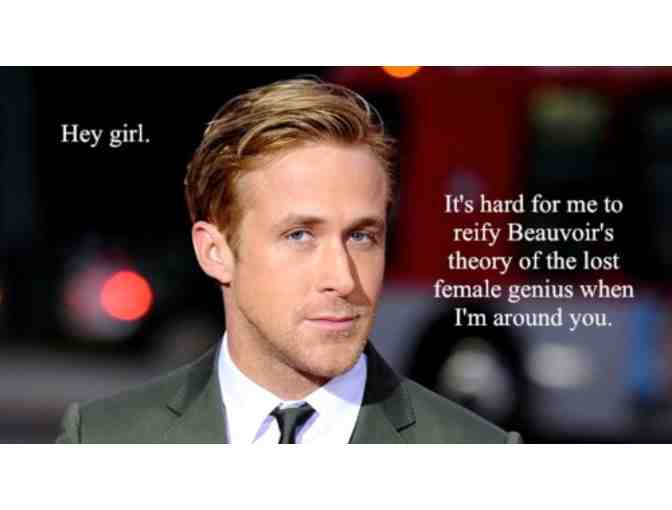 Your favorite 'Feminist Ryan Gosling' Quote, cross stitched by Danielle Henderson